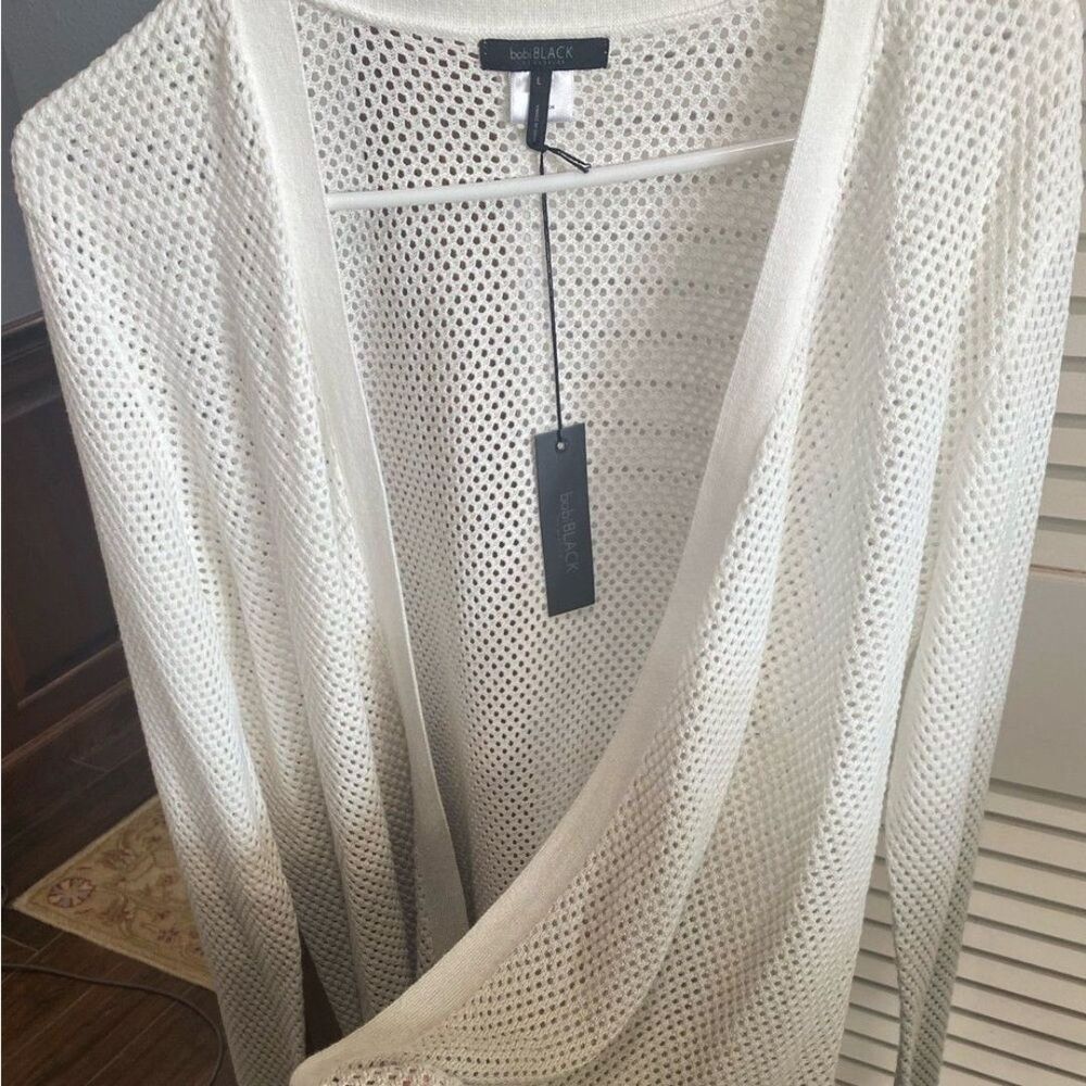 BOBI Black fishnet cardigan